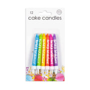 Taart kaarsjes met de tekst Hartelijk Gefeliciteerd