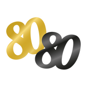 Tafelconfetti 80  jaar