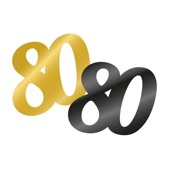 Tafelconfetti 80  jaar