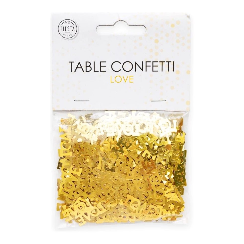 Tafelconfetti LOVE goud