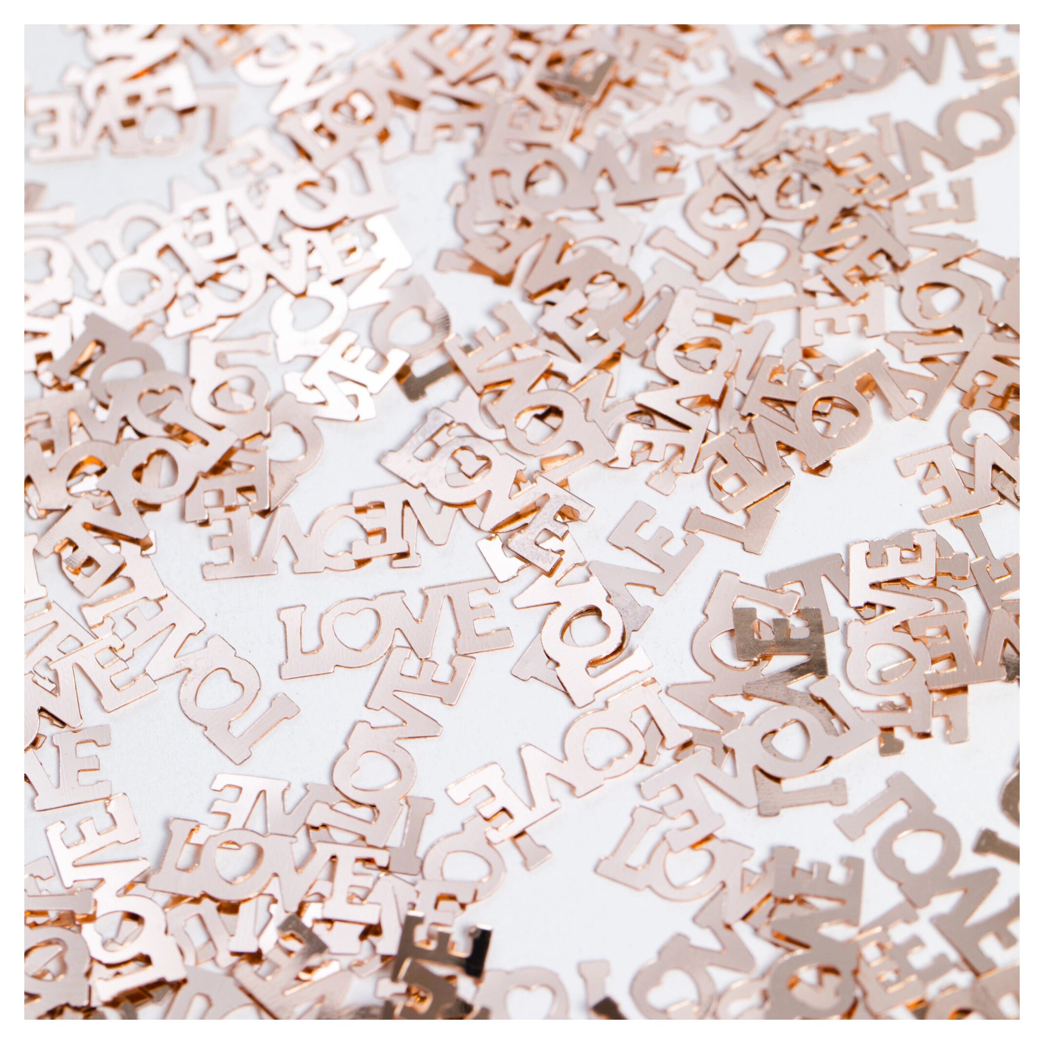 Tafelconfetti LOVE rose goud