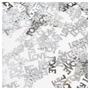 Tafelconfetti LOVE zilver