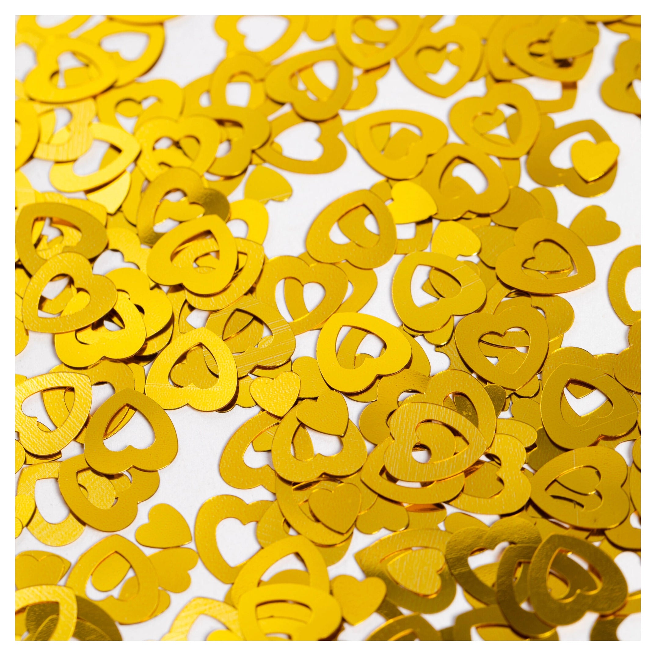 Tafelconfetti open hart goud