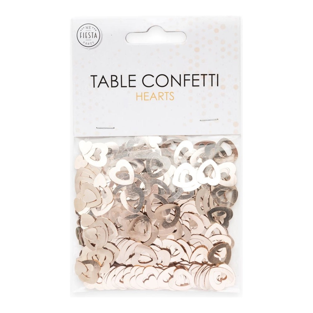 Tafelconfetti open hart rose goud