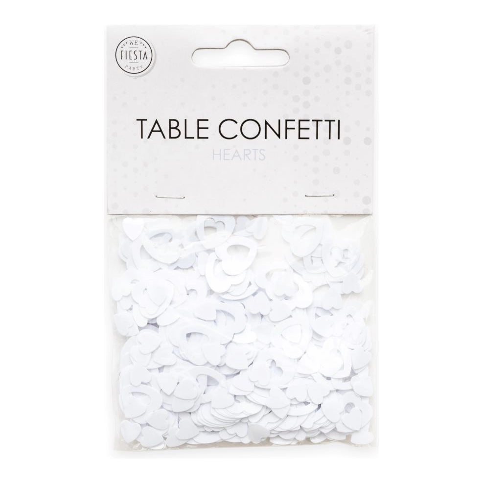 Tafelconfetti open hart wit