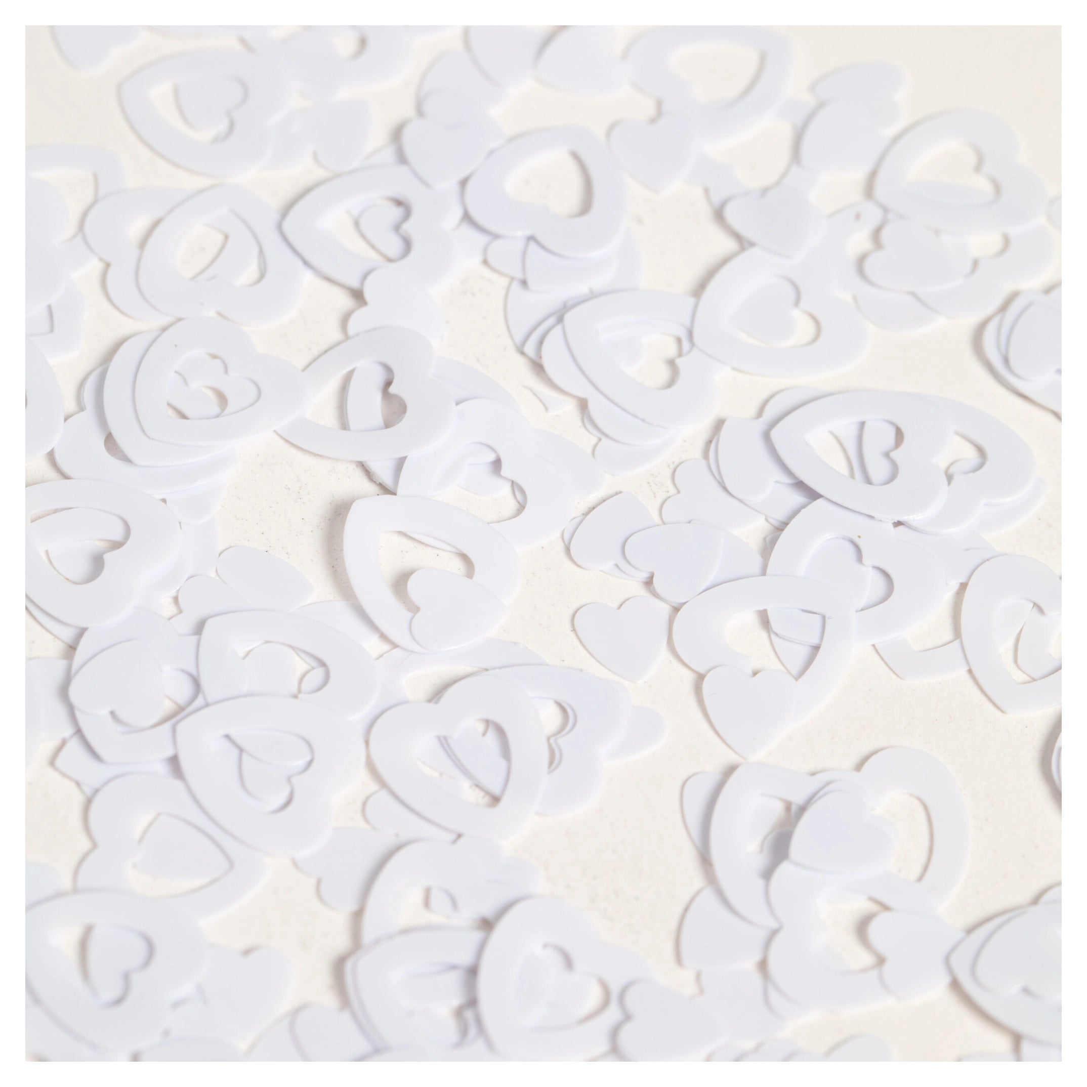 Tafelconfetti open hart wit