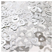 Tafelconfetti open hart zilver