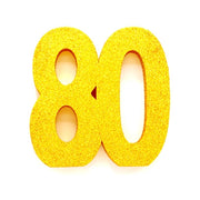 Tafeldecoratie glitter goud cijfer 80