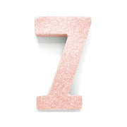 Tafeldecoratie glitter rosé goud cijfer 7