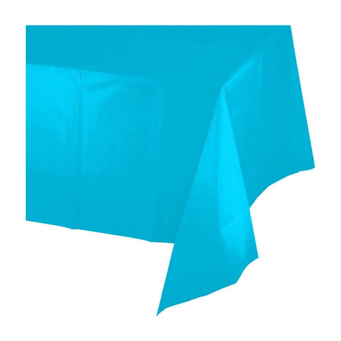Tafelkleed blauw licht papier 137x274cm