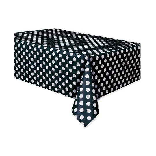 Tafelkleed Midnight Black Dots 137x274cm