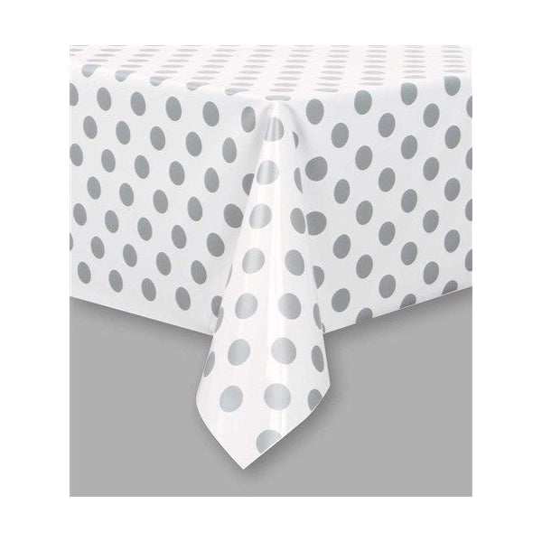 Tafelkleed Silver Dots 137x274cm