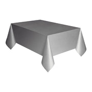 Tafelkleed zilver plastic 137 x 274 cm