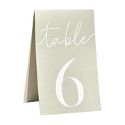 Tafelnummers 1-12 Sage Wedding