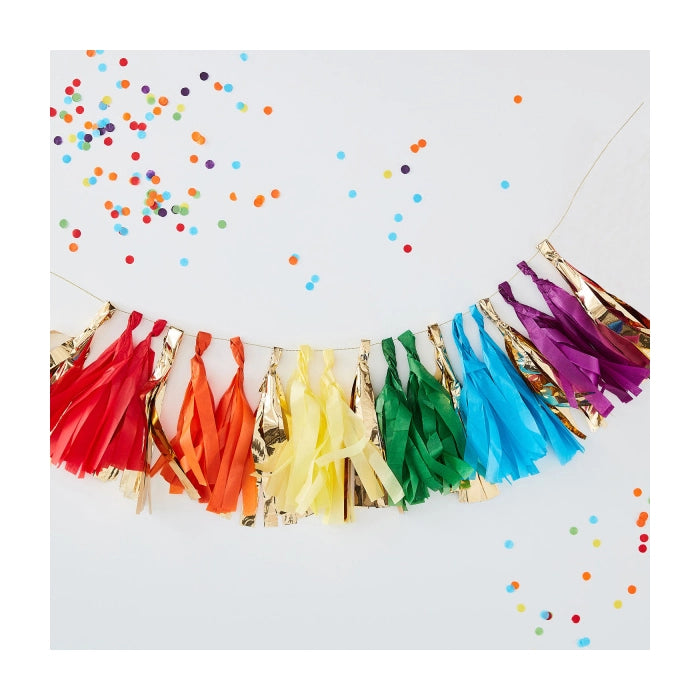 Tassel slinger multikleur 150x20cm