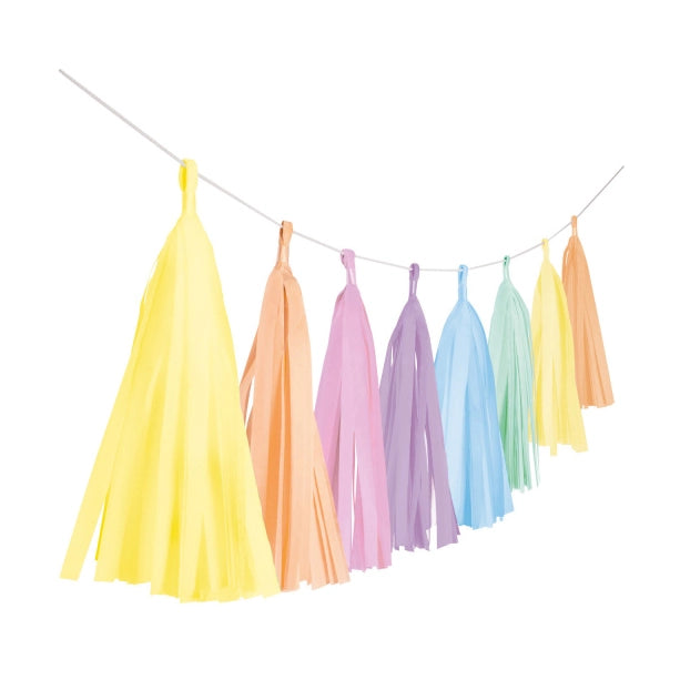 Tassel slinger Pastel Regenboog - 3 meter