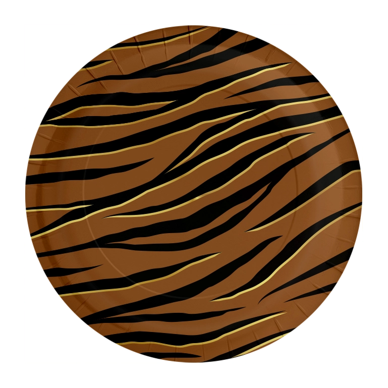 Tijger - Borden - 8 stuks - 23cm