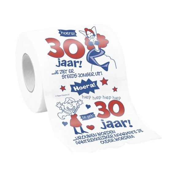 Toiletpapier 30 jaar - vrouw