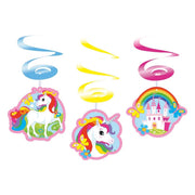 Unicorn Swirl decoraties 6 stuks