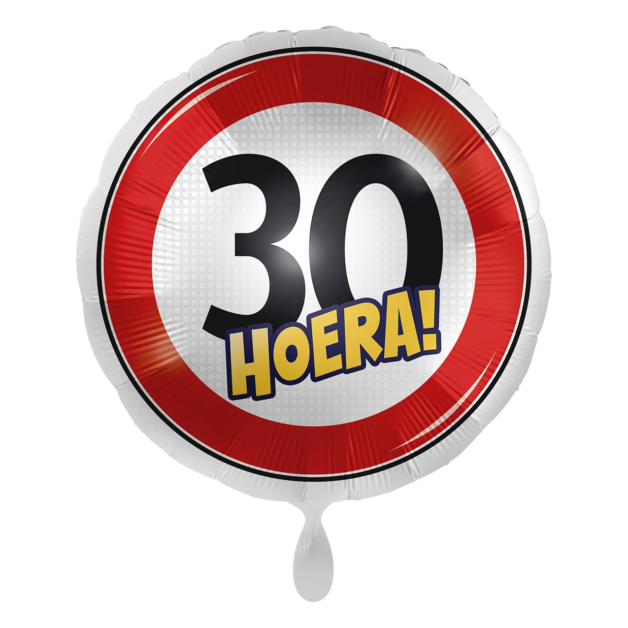 Verkeersbord Folieballon Hoera 30 jaar 43cm
