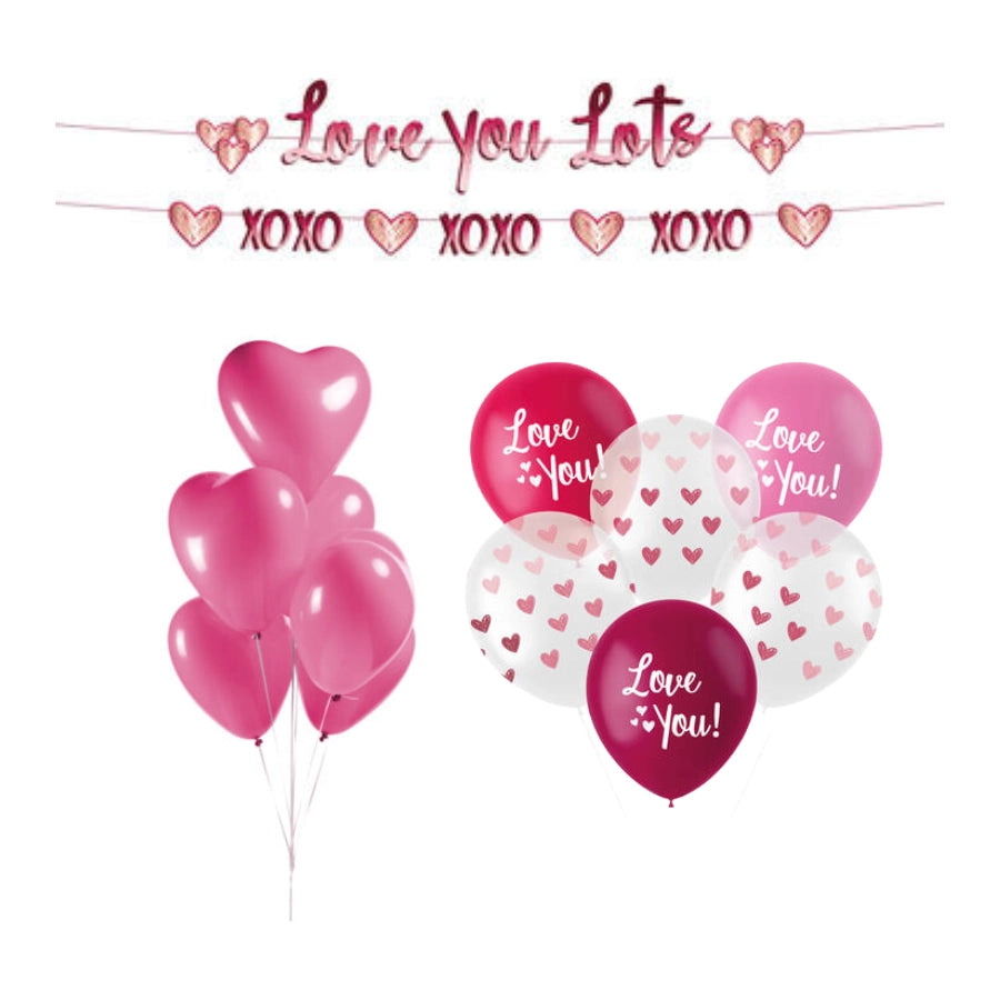 Versiering pakket Valentijnsdag Roze - 7.1