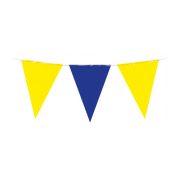 Vlaggenlijn blauw geel 10 meter