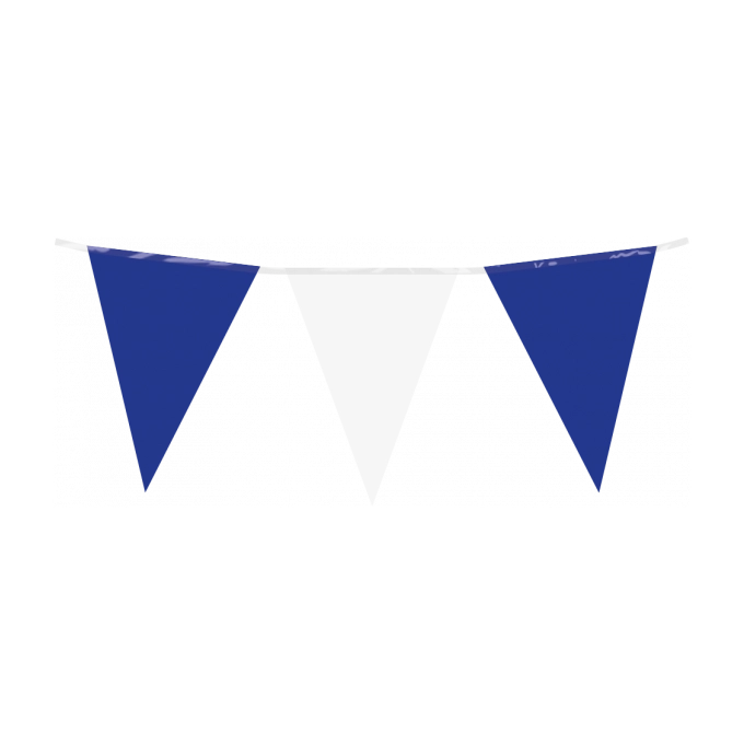 Vlaggenlijn blauw wit 10 meter