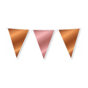 Vlaggenlijn Brons en Rose Goud metallic 10 meter