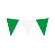 Vlaggenlijn groen wit 10 meter