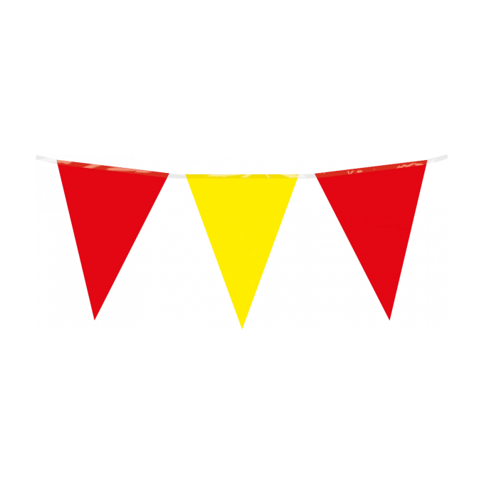 Vlaggenlijn rood geel 10 meter