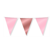 Vlaggenlijn Roze en Rose Goud metallic 10 meter