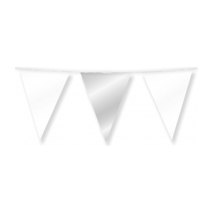 Vlaggenlijn Vlaggenlijn Zilver en Parel Wit metallic 10 meter