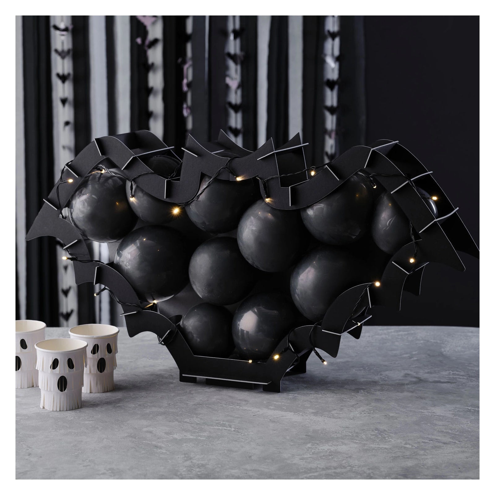 Vleermuis ballonstandaard Halloween met lampjes