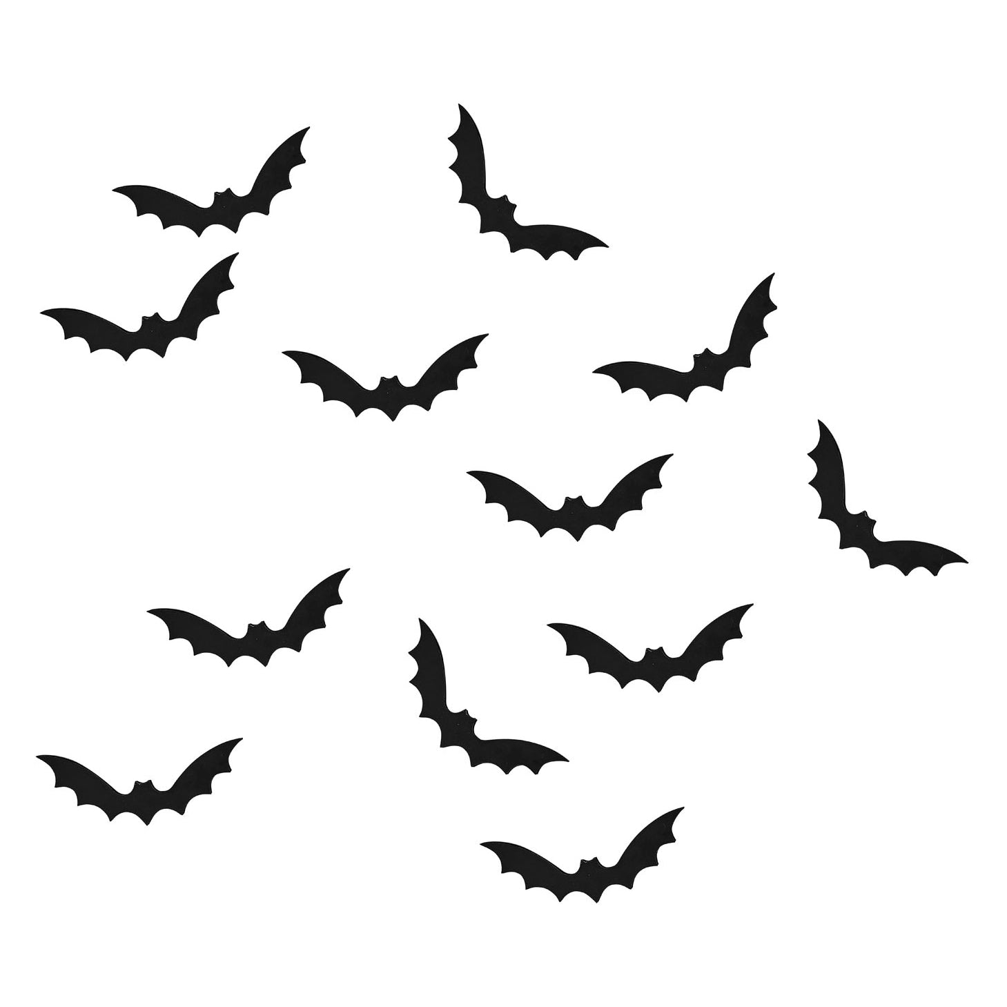 Vleermuis tafel decoratie - 24 stuks