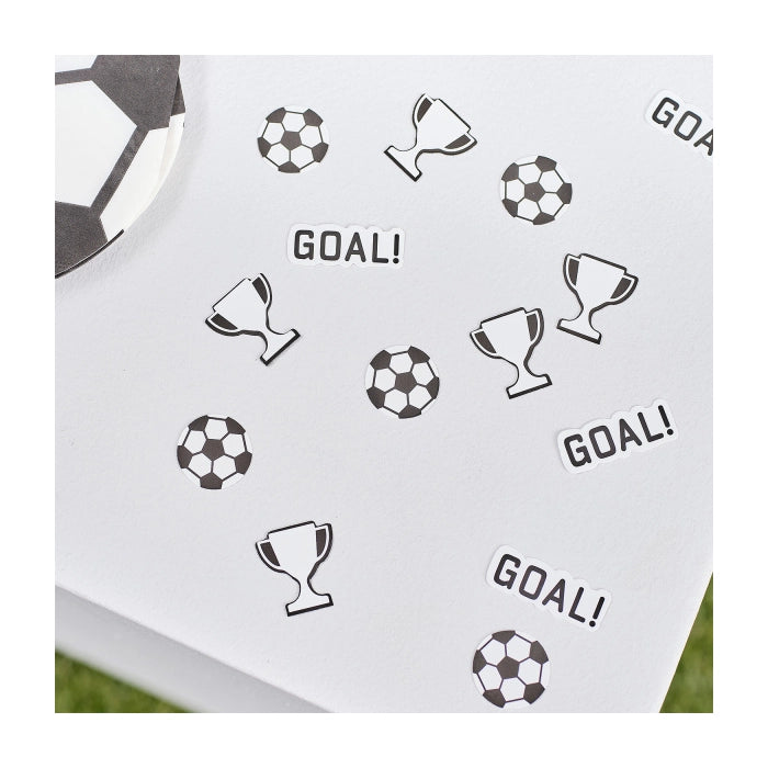 Voetbal tafelconfetti papier 13 gram