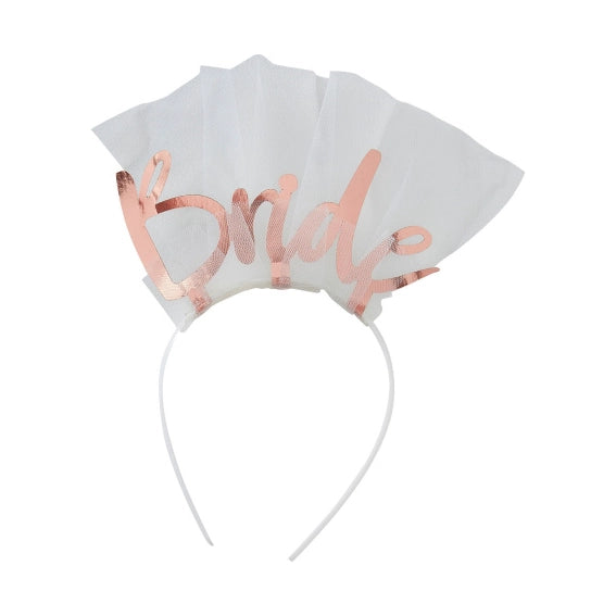 Vrijgezellenfeest diadeem Bride | Vrijgezellenfeest haarband Bride 21x24cm