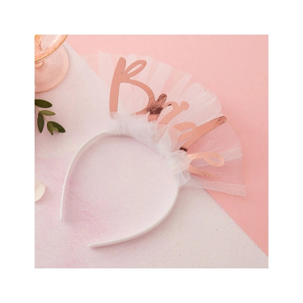 Vrijgezellenfeest diadeem Bride | Vrijgezellenfeest haarband Bride 21x24cm