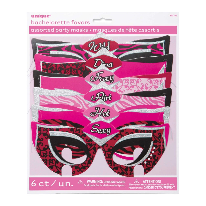 Vrijgezellenfeest Maskers 6 stuks