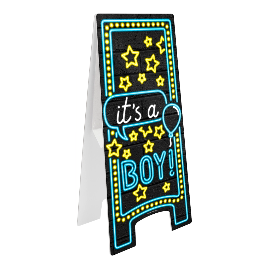 Warning Sign - Geboorte jongen - Neon