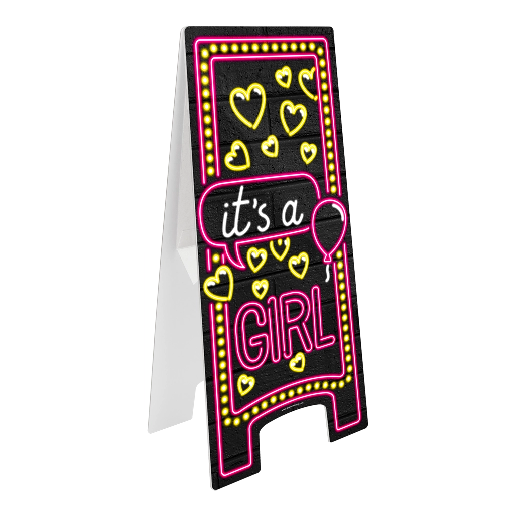 Warning Sign - Geboorte meisje - Neon