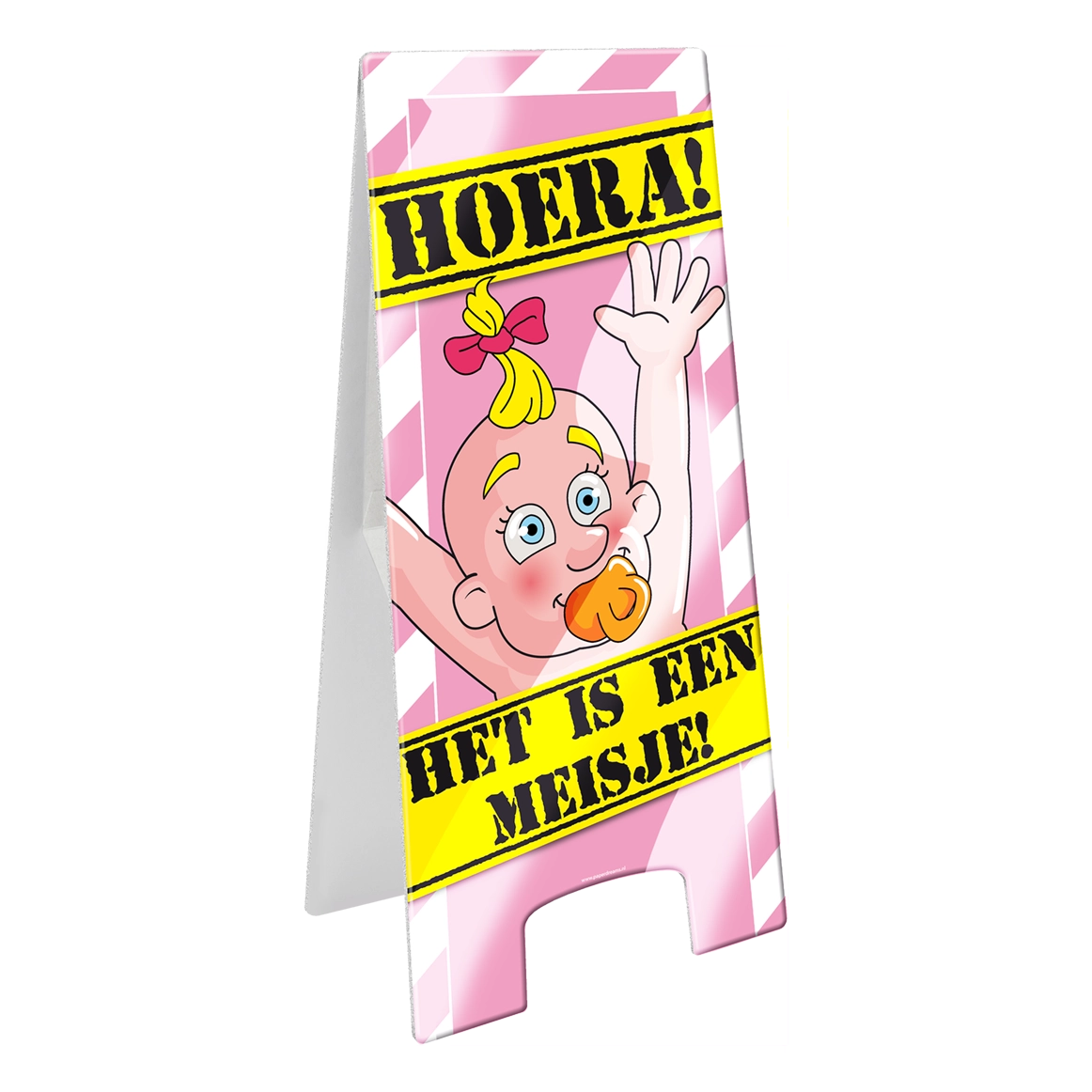 Warning Sign - Geboorte meisje roze