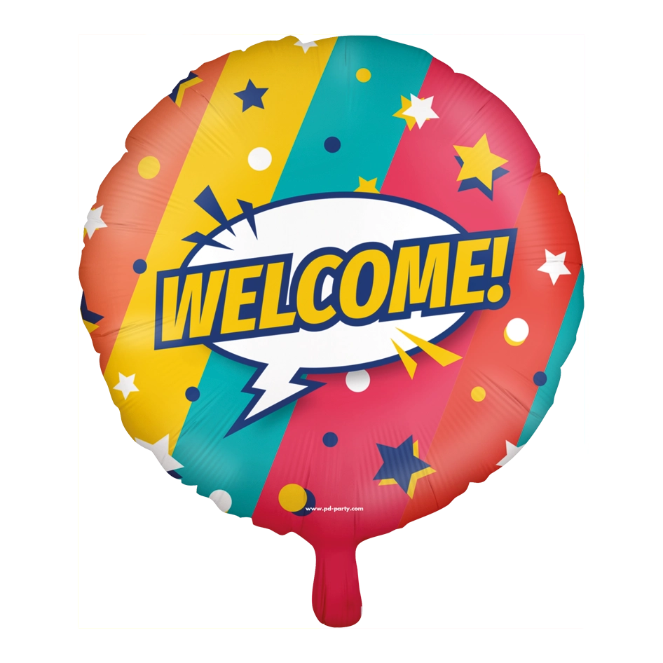 Welcome Cartoon - Folieballon 45cm