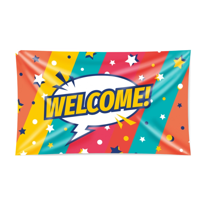 Welcome Cartoon - Gevelvlag