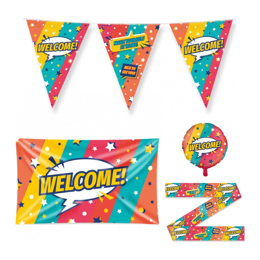 Welcome Cartoon Versiering pakket - M