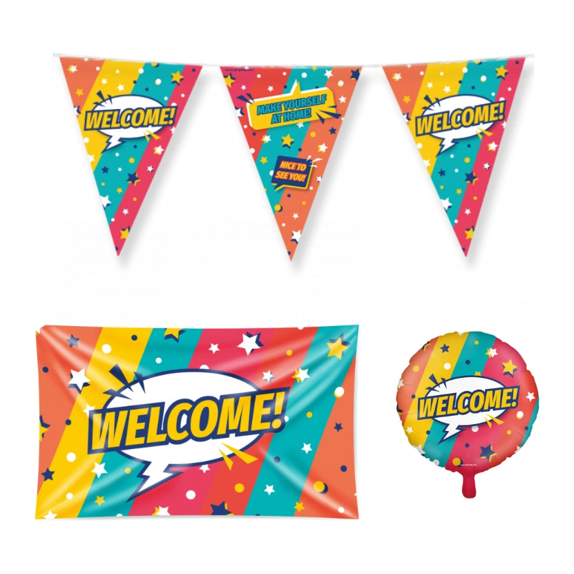 Welcome Cartoon Versiering pakket - S