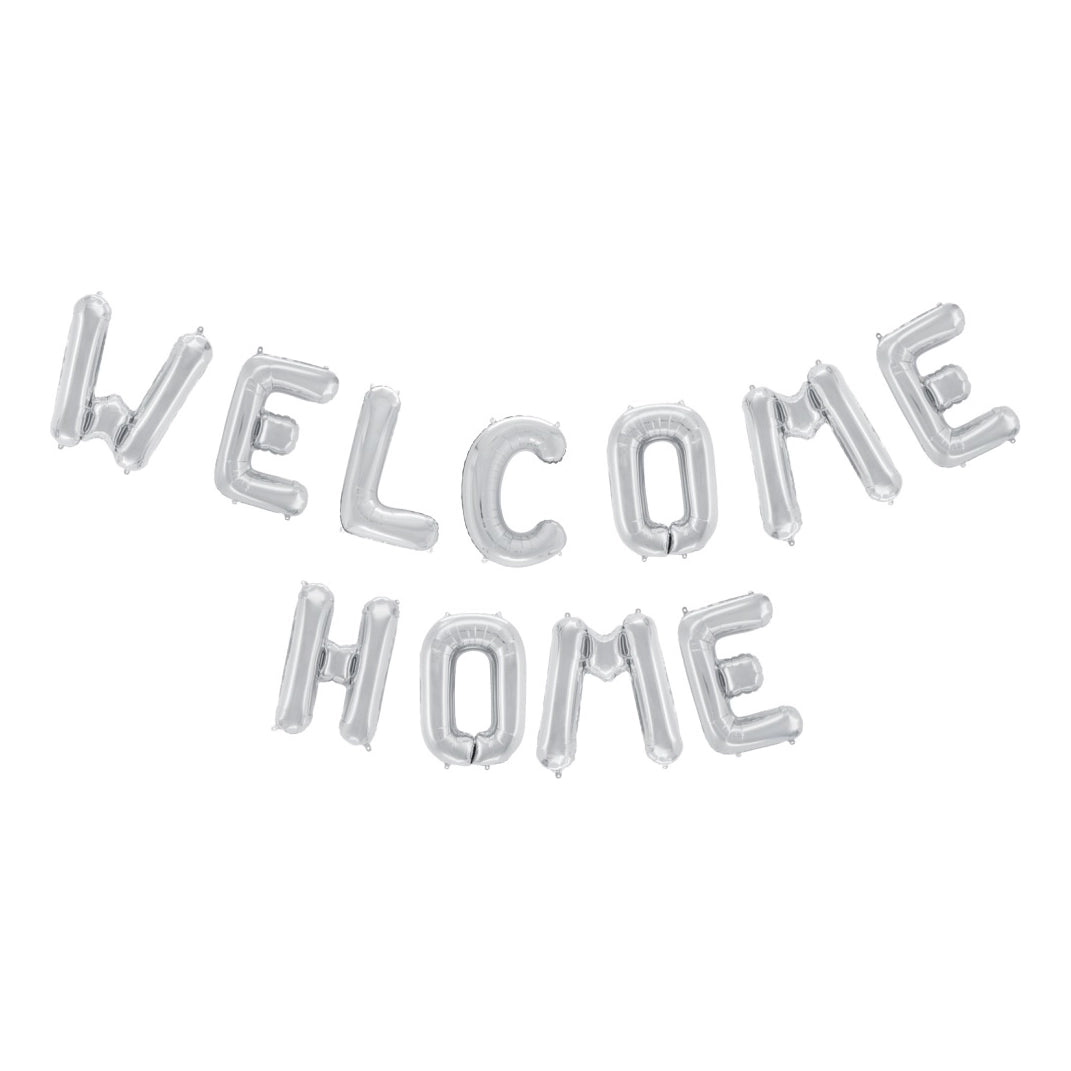 Welcome Home folieballon zilver