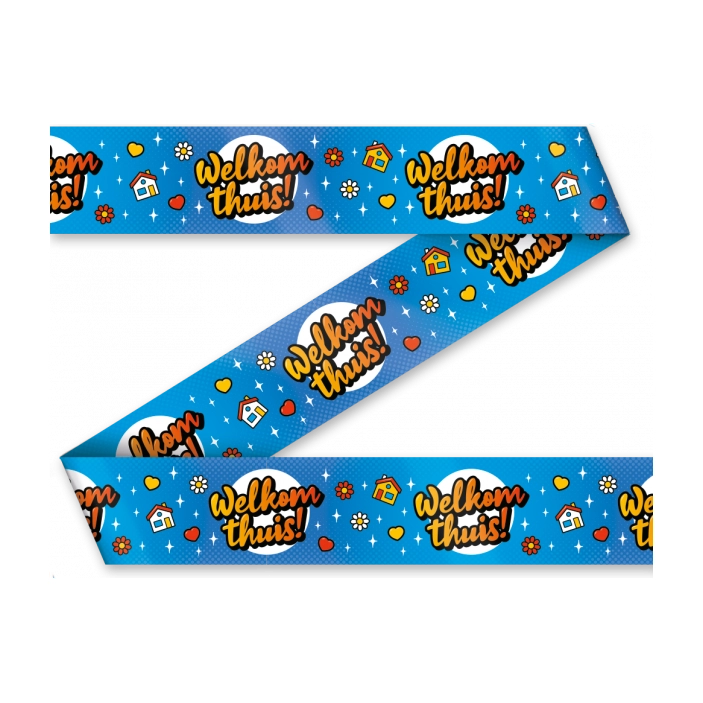 Welkom Thuis Cartoon - Afzetlint - 12 meter