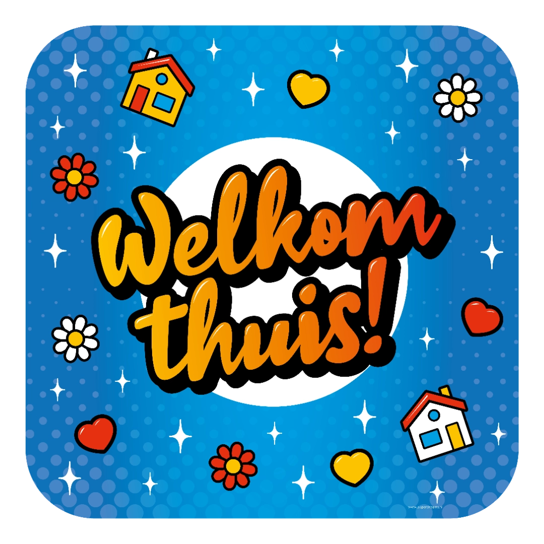 Welkom Thuis Cartoon - Deurbord