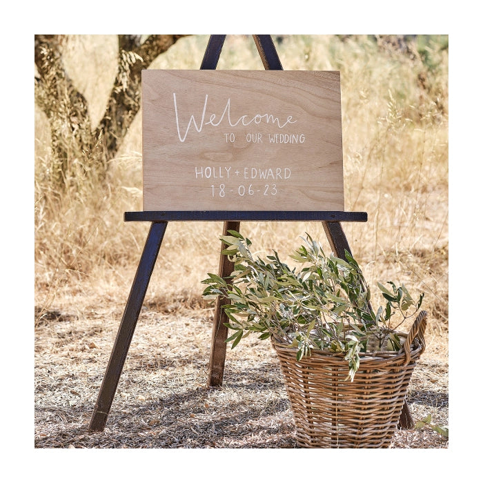Welkomsbord bruiloft hout | 60 x 42 cm