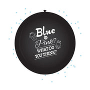 XL Gender Reveal Ballon 60cm Jongen Blauwe confetti
